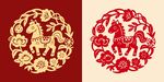 精美馬剪紙藝術(shù)圖案