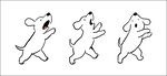 小狗動(dòng)態(tài)姿勢(shì)插畫