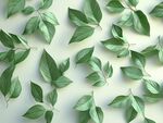 清新綠葉背景紋理圖案