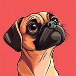 可愛巴哥犬的萌趣頭像