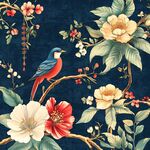 花鳥圖 枝頭鳥與爛漫繁花