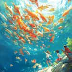 水下賞鯉的歡樂親子時(shí)光