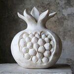 白色石榴雕塑 藝術(shù)之美