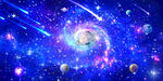 藍色璀璨星空圖
