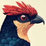 紅冠奇鳥的獨(dú)特頭部特寫