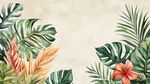 熱帶風(fēng)情植物背景圖