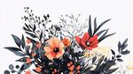 水彩風(fēng)花卉插畫作品