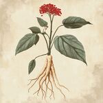 人參植株插畫