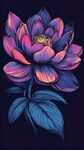 夢(mèng)幻漸變蓮花插畫(huà)