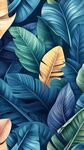熱帶植物葉片絢麗圖案