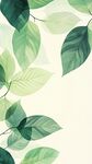 清新綠葉背景圖