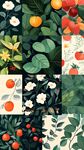 水果花卉拼接風(fēng)插畫圖案