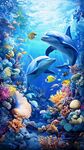 夢幻海底世界中的海豚共舞