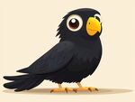 可愛(ài)黑鳥(niǎo)卡通形象