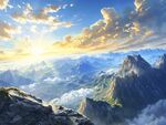 壯麗山巔日出云海景觀