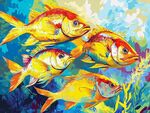 暢游海底的絢麗多彩魚兒