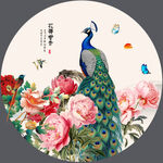 國(guó)畫(huà)孔雀