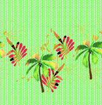 熱帶風(fēng)情綠植花卉圖案