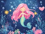 夢幻美人魚暢游海底世界