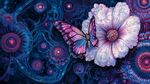 夢幻蝶花共舞奇幻圖案