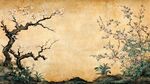古風(fēng)花卉樹木繪畫圖景