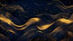 夢(mèng)幻金色星空波浪背景