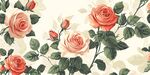 復(fù)古風(fēng)玫瑰花卉圖案
