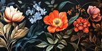 復(fù)古花卉圖案的精美裝飾畫(huà)