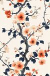 中式花卉圖案 典雅風(fēng)壁紙