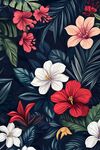 熱帶花卉圖案背景設(shè)計