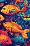 夢(mèng)幻多彩海底金魚(yú)群