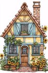 童話風(fēng)木屋 花草環(huán)繞的夢(mèng)幻小屋