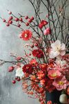 中式風(fēng)多彩花卉瓶插藝術(shù)