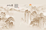 新中式山水壁畫(huà)