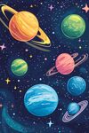 夢幻多彩的宇宙行星世界
