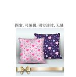 可愛心形圖案抱枕 布藝家紡印花