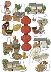 傳統(tǒng)美食街熱鬧場(chǎng)景 潮汕 素材