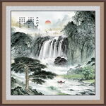 招財山水畫