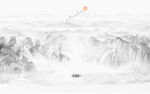 新中式水墨山水畫