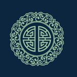 中式傳統(tǒng)福壽紋圓形圖案