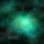 夢(mèng)幻綠色星空矢量背景