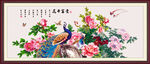 花開富貴孔雀圖