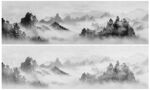 長(zhǎng)幅鏤空山水點(diǎn)狀圖