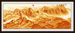 金色國(guó)畫(huà)長(zhǎng)城