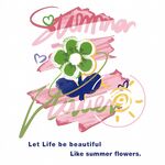 夏日花卉插畫 綻放美好