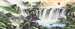 客廳辦公室山水畫