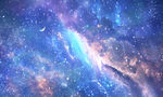 藍色夢幻宇宙星空背景圖