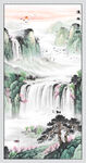 流水生財玄關(guān)畫