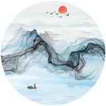 抽象意境山水畫
