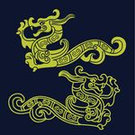 古典金色龍紋圖案設(shè)計